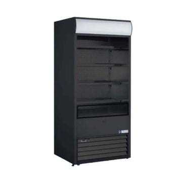 Open case refrigerator merchandising unit designed for easy access to fresh products.